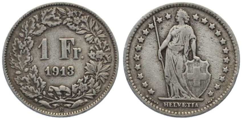 1 Franken 1913 B - ss